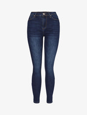 Jean taille haute push-up - denim brut - 1