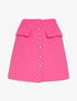 Mini jupe à boutons contrastants - fushia - 1