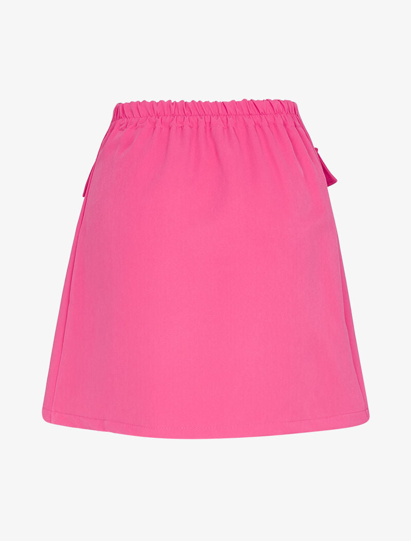 Mini jupe à boutons contrastants - fushia - 2