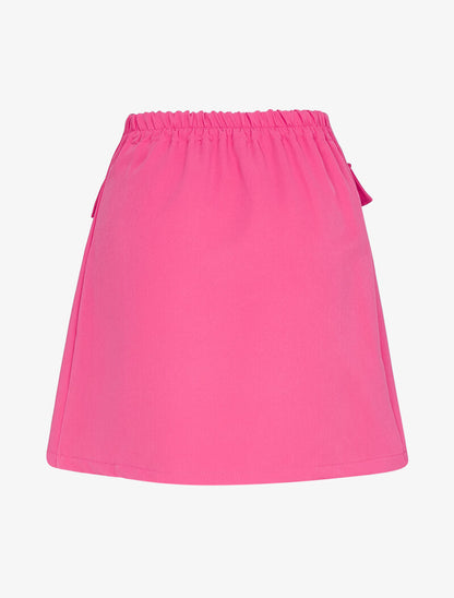 Mini jupe à boutons contrastants - fushia - 2