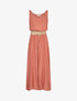 Robe longue à boutons décoratifs - orange - 3