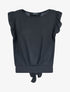 Crop top transparent à dos ajouré - noir - 3