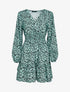Robe patineuse à imprimé graphique - vert - 1