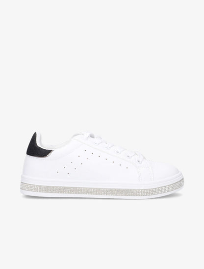 Sneakers strassées et à paillettes - noir - 6