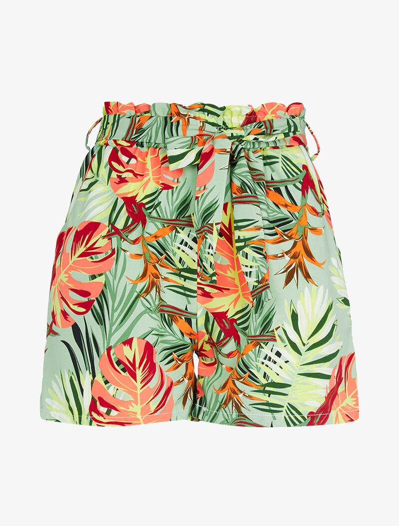 Short fluide à imprimé tropical - vert - 3