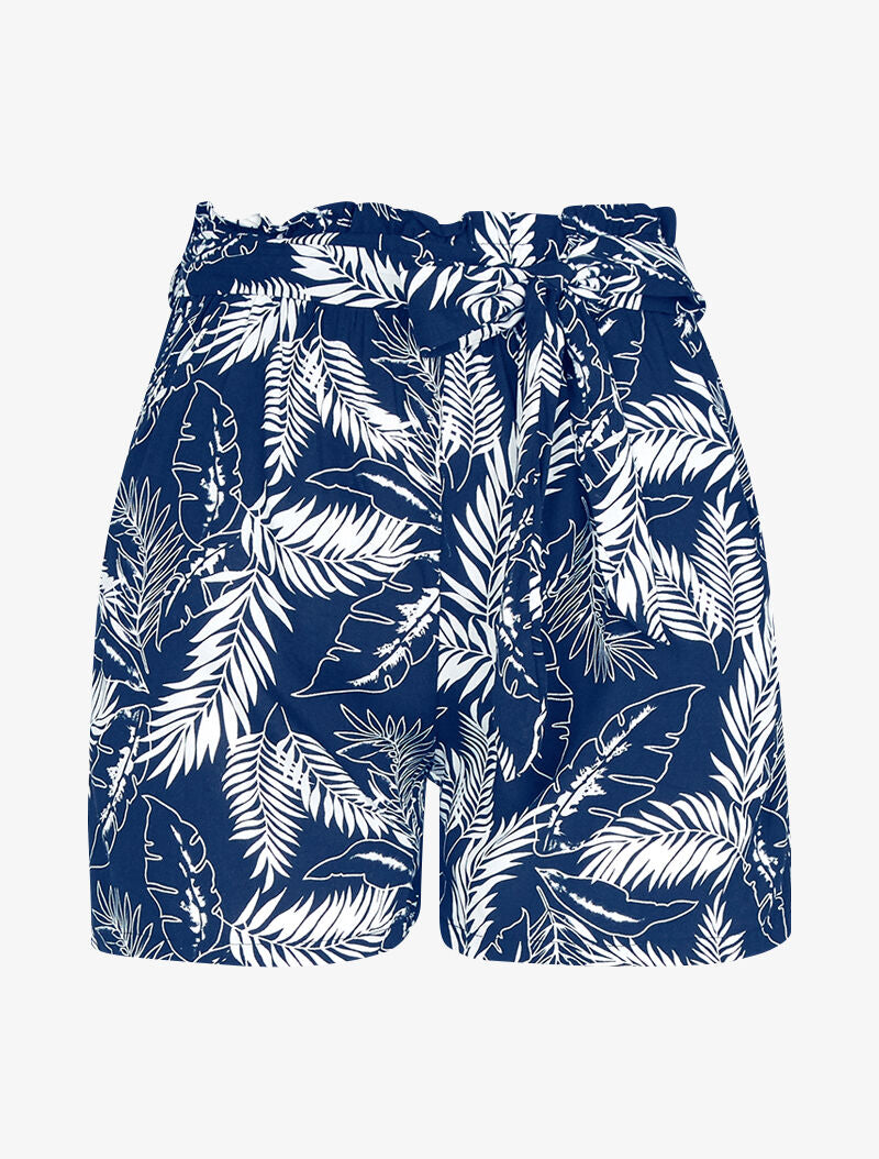 Short à imprimé feuillages - marine - 3