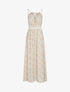Robe à imprimé floral et crochet - beige - 1