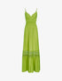 Robe à bande en crochet graphique - vert - 1
