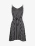 Robe à imprimé rayures - noir - 4