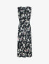 Robe fleurie à buste cache coeur - noir - 1
