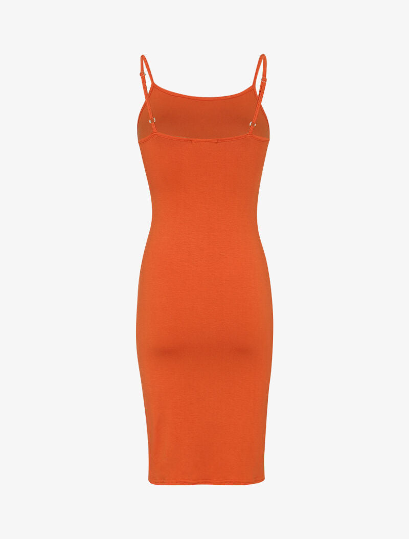 Robe basique unie - orange - 2