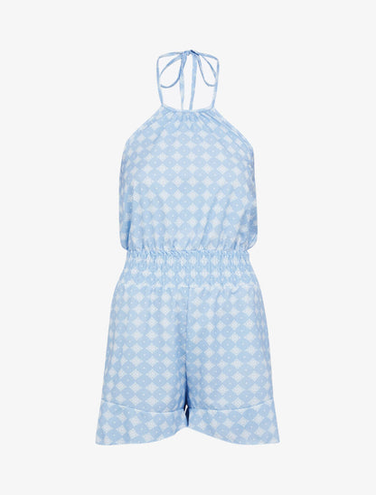 Combishort fluide à imprimés - bleu ciel - 2