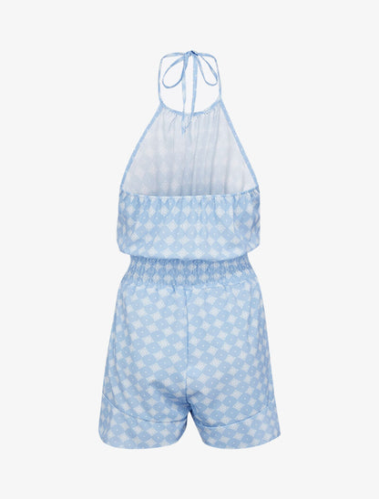 Combishort fluide à imprimés - bleu ciel - 3