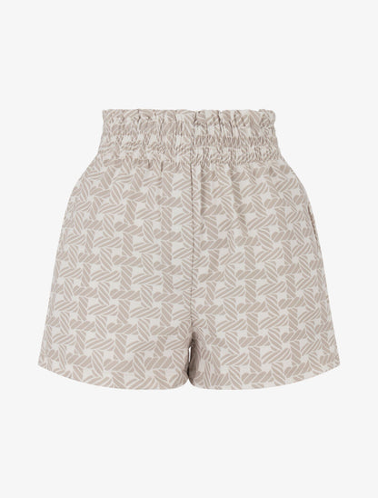 Mini short à imprimé graphique - beige - 1