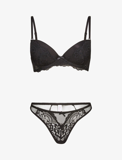 Ensembles en dentelle et résille - noir - 3