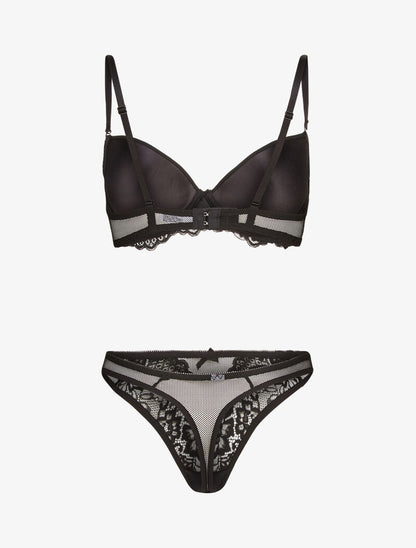 Ensembles en dentelle et résille - noir - 2