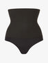 Culotte gainante à taille empire texturée - noir - 1