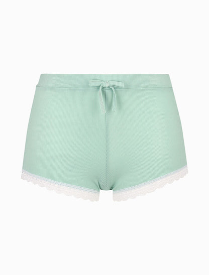 Ensemble caraco et shorty côtelés - vert amande - 3