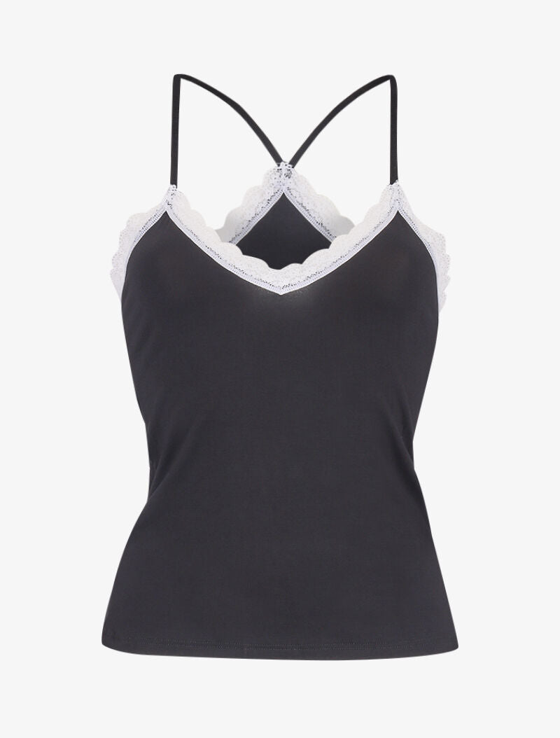 Ensemble caraco à dos nageur et shorty - noir - 3