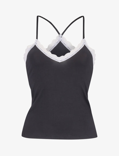 Ensemble caraco à dos nageur et shorty - noir - 3