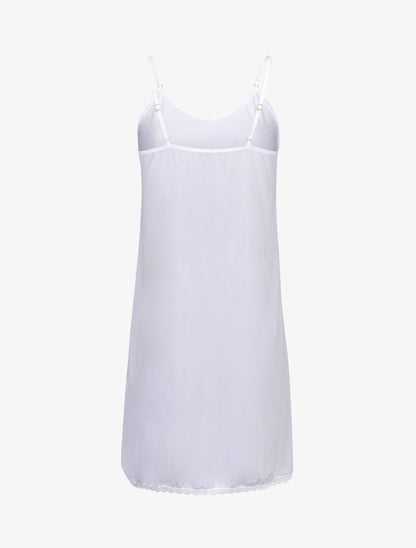 Nuisette basique à bord dentelle - blanc - 2