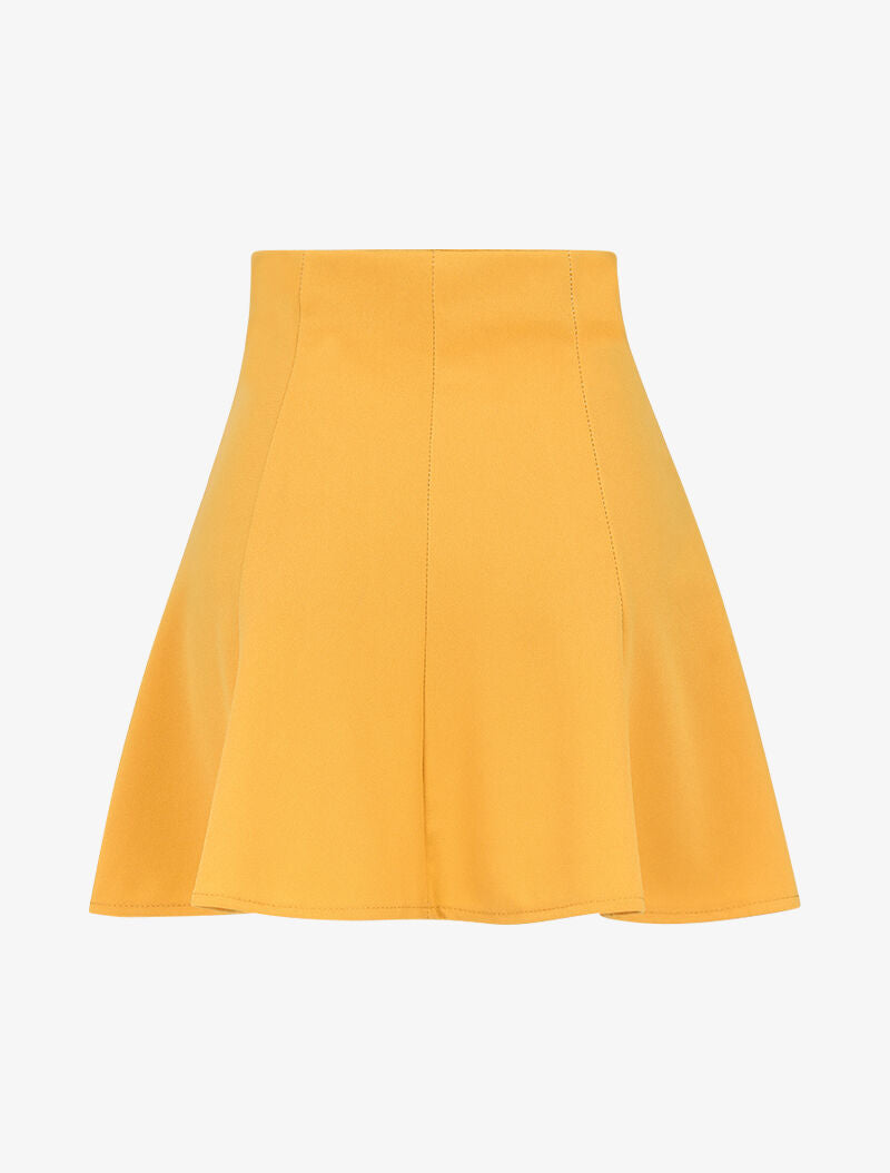 Jupe patineuse évasée - jaune - 3