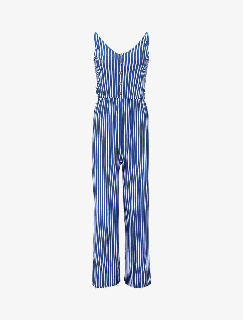 Combinaison 7/8 rayée - bleu roi