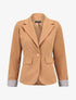 Blazer à revers imprimé rayures - camel - 1