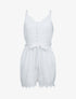 Combishort fluide en coton à bord dentelle - blanc - 3