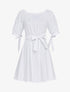 Robe patineuse à col bardot - blanc - 3