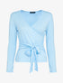 Pull cache coeur avec pans à nouer - bleu ciel - 1