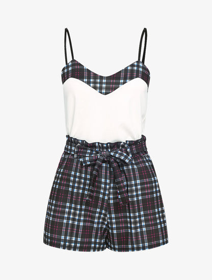 Ensemble à imprimé tartan - noir - 2