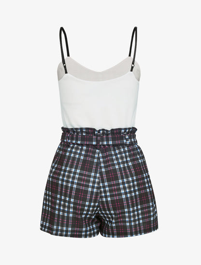 Ensemble à imprimé tartan - noir - 4