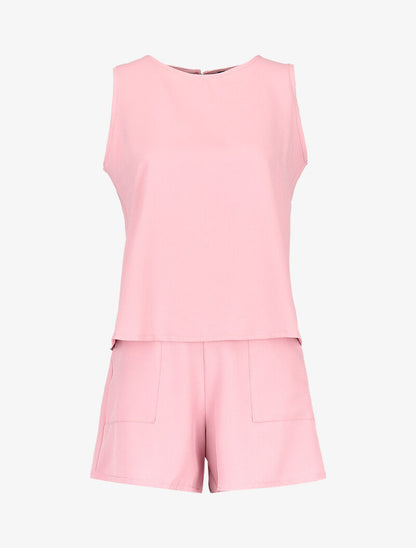 Ensemble débardeur et short fluide - rose - 5