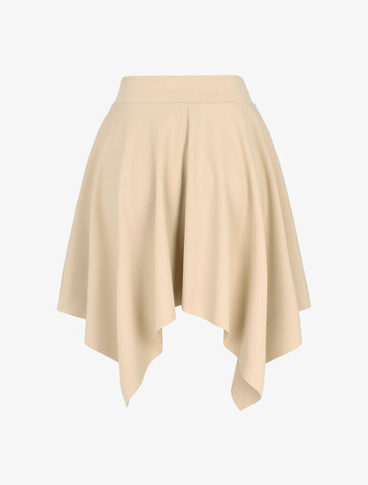 Jupe patineuse asymétrique - beige - 2