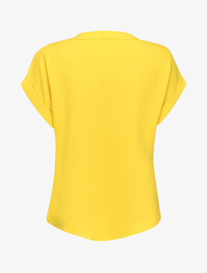 Chemisier fluide boutonné - jaune - 2