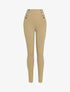 Pantalon taille empire à boutonnière - taupe - 1