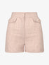Mini short effet toile de coton - beige - 3