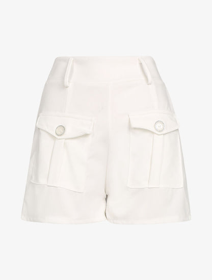 Short à grandes poches avant - blanc - 3