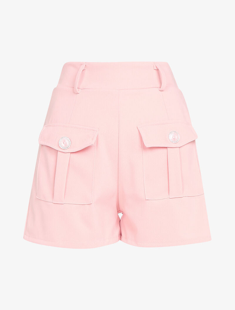 Short à grandes poches avant - rose - 1