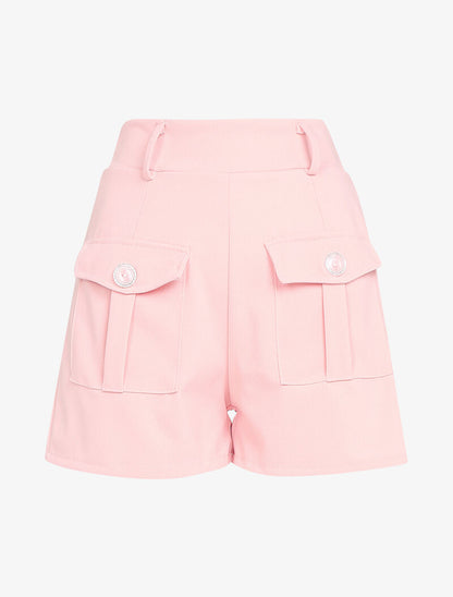 Short à grandes poches avant - rose - 1