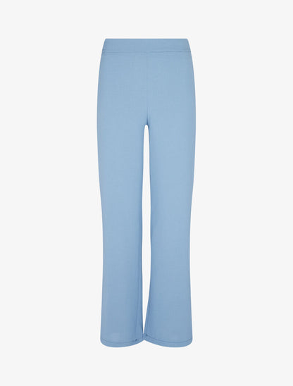 Pantalon fluide coupe droite - bleu clair - 2