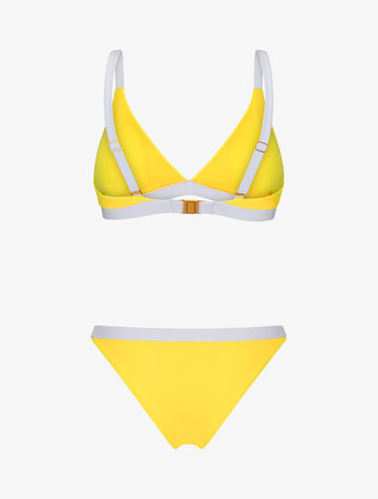 Bikini triangle bicolore - jaune - 2