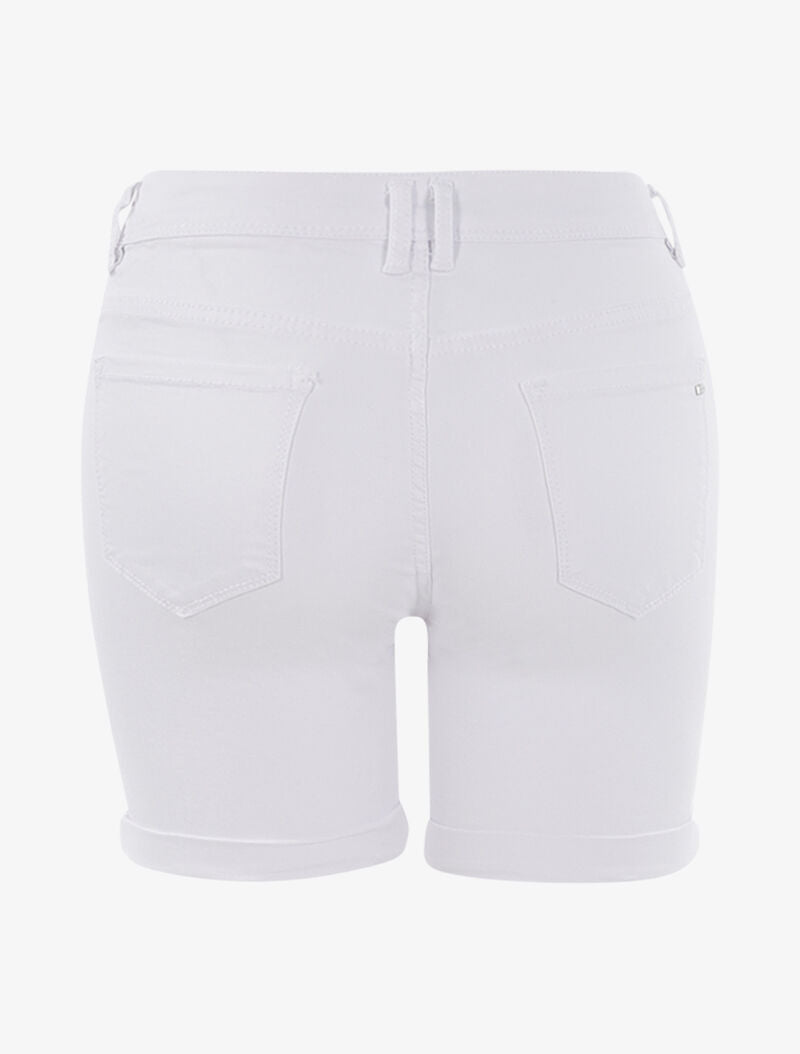 Short casual à ourlets - blanc - 2