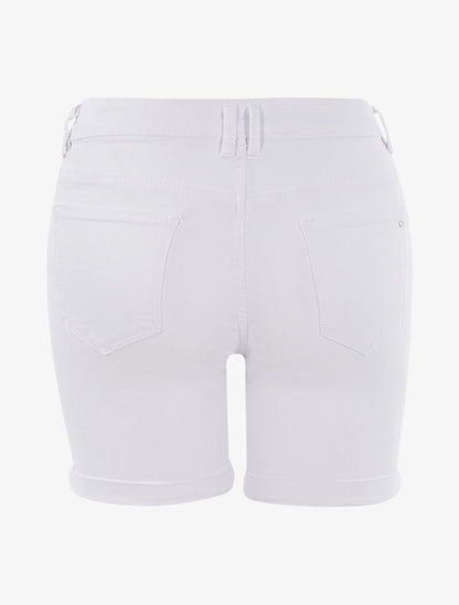 Short casual à ourlets - blanc - 2