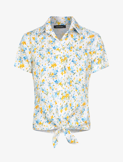 Chemise sans manches à imprimés - ecru - 1