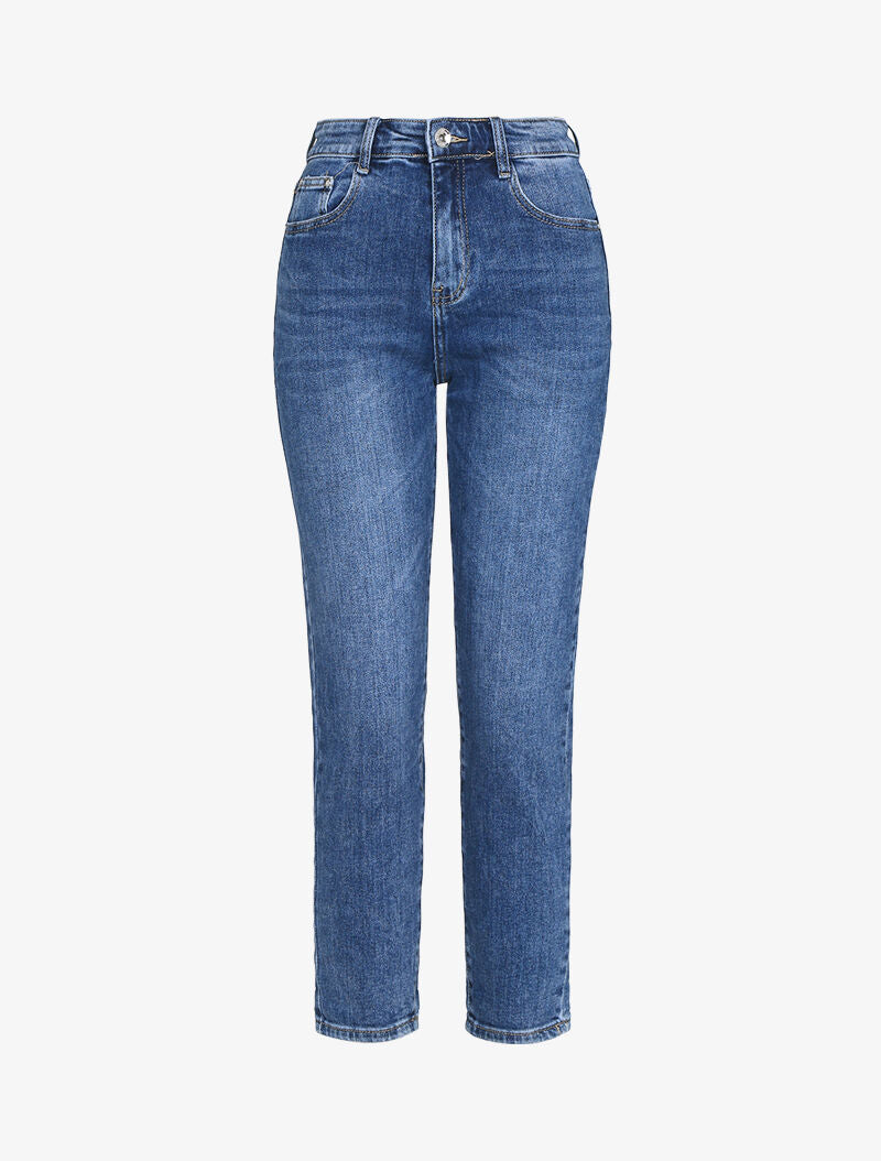 Jean mom fit délavé - bleu denim - 3