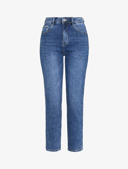 Jean mom fit délavé - bleu denim - 3