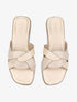 Claquettes à brides croisées texturées - beige - 5