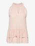 Top mousseline bas volanté - rose - 1